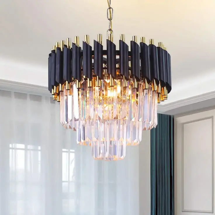 Pinterest Interior Design Living Room Ideas to Inspire Your Next Makeover 4 FRIXCHUR Modern Crystal Chandeliers 3 Tier Crystal Ceiling Light 16 Black and Gold Crystal Pendant Light Fixtures Raindrop Flush Mount Chandelier for Living Room Kitchen Island Foyer