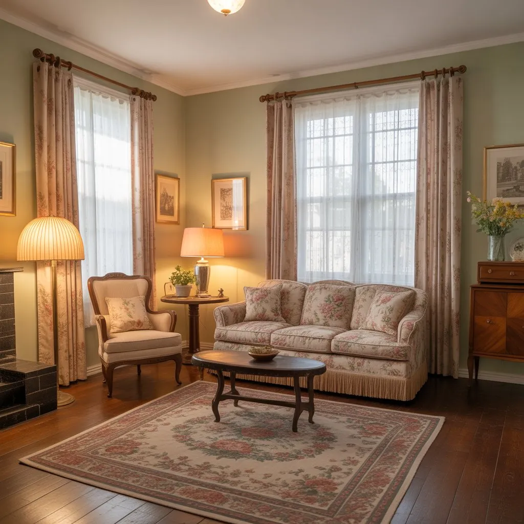 Stunning 1940s Interior Design Ideas for a Vintage Home 5 a cozy 1940s style living room with flor vdKZ 1HWTIqw7HbSDVzopA OkvZkH8mTO2c 4sqUNQ JQ